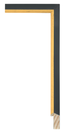 [345086]Soho Black w/Gold 1 1/8